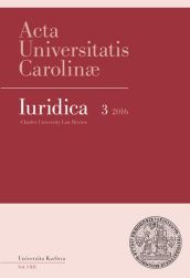 AUC Iuridica 2016/3 Právo a cestovní ruch 