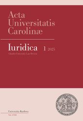 AUC Iuridica 2025/1 70 let právní vědy na stránkách časopisu